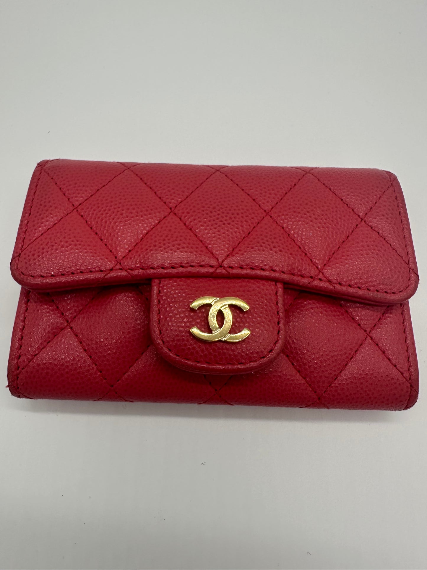 Luxury Soluciens Pre-Owned Chanel Flap Caviar Leather Card Holder