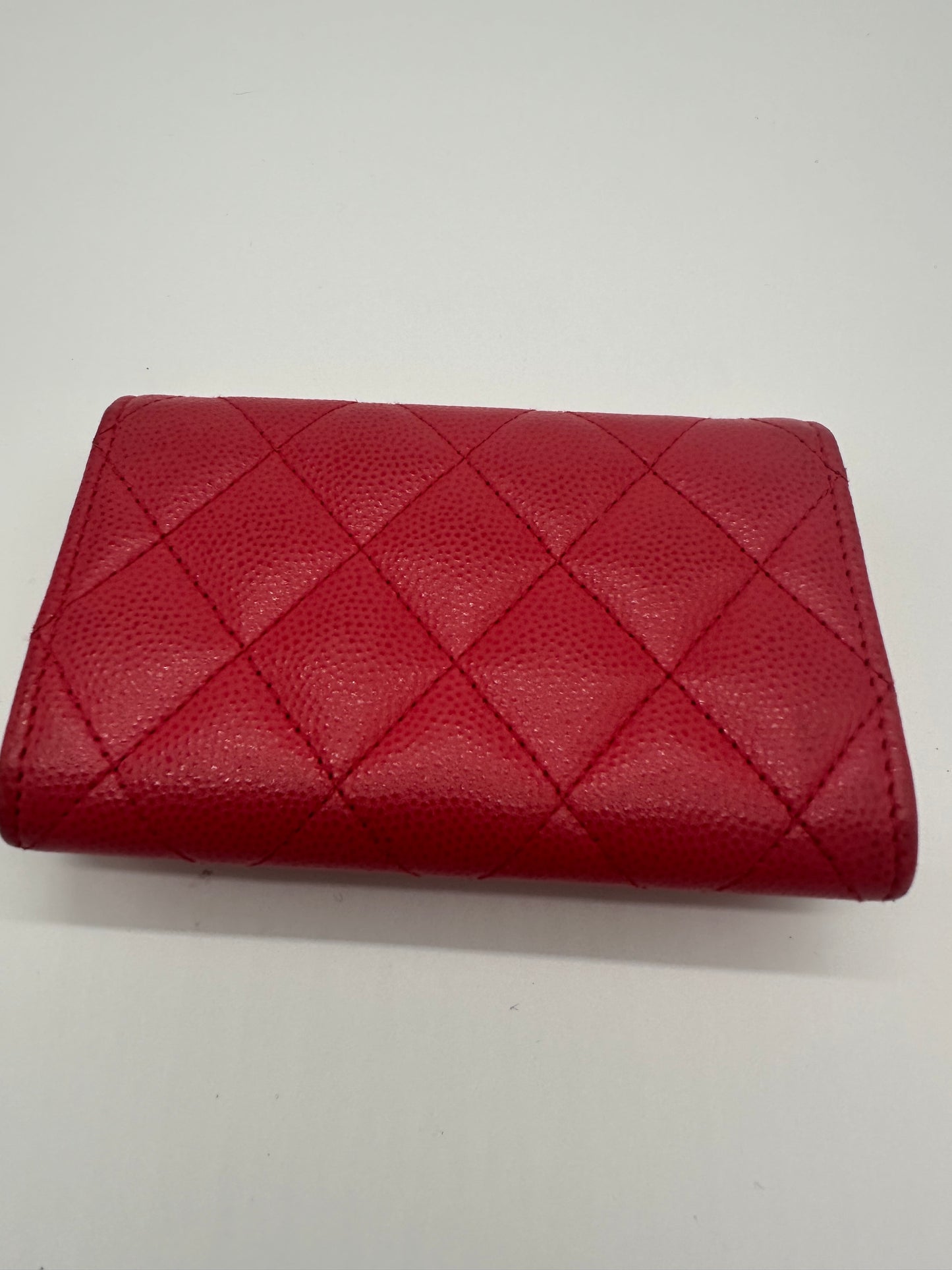 Luxury Soluciens Pre-Owned Chanel Flap Caviar Leather Card Holder