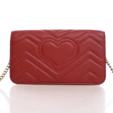 Luxury Soluciens Pre-Owned Gucci Marmont Super Mini red Leather Crossbody Bag