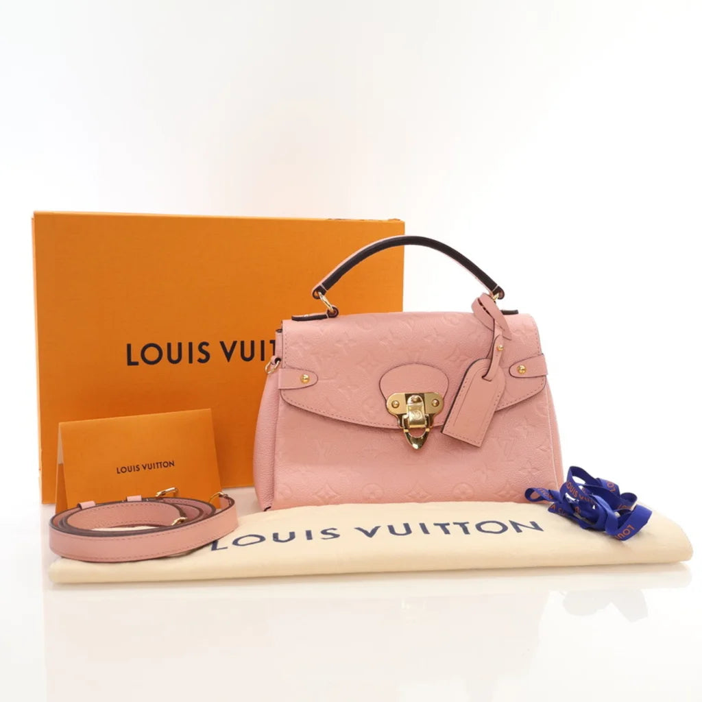 Luxury Soluciens Pre-Owned Louis Vuitton Empreinte Georges BB in Pink Leather