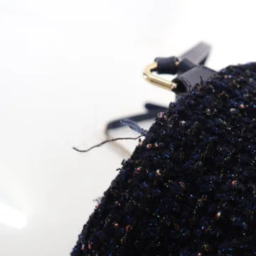 Luxury Soluciens Pre-Owned Chanel Fantasy Navy Tweed Backpack