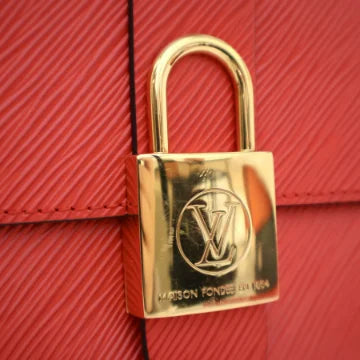 Luxury Soluciens Pre-Owned Louis Vuitton Locky BB in Red Epi-Leather