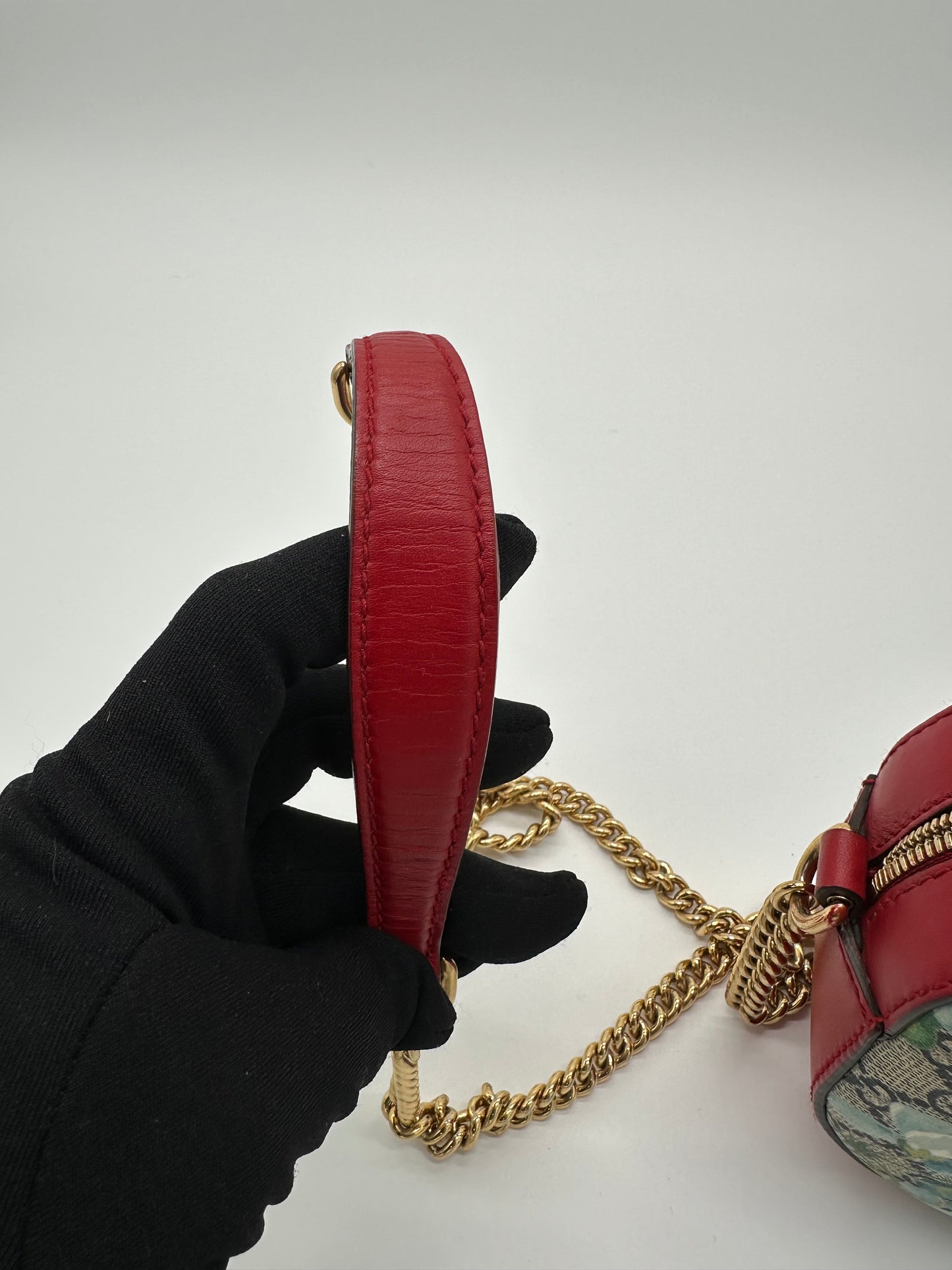 Luxury Soluciens Pre-owned Gucci blue floral crossbody camera bag