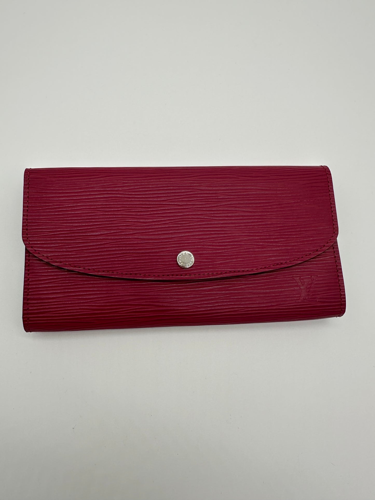 Luxury Soluciens Pre-owned Louis Vuitton epi-leather Sara wallet raspberry