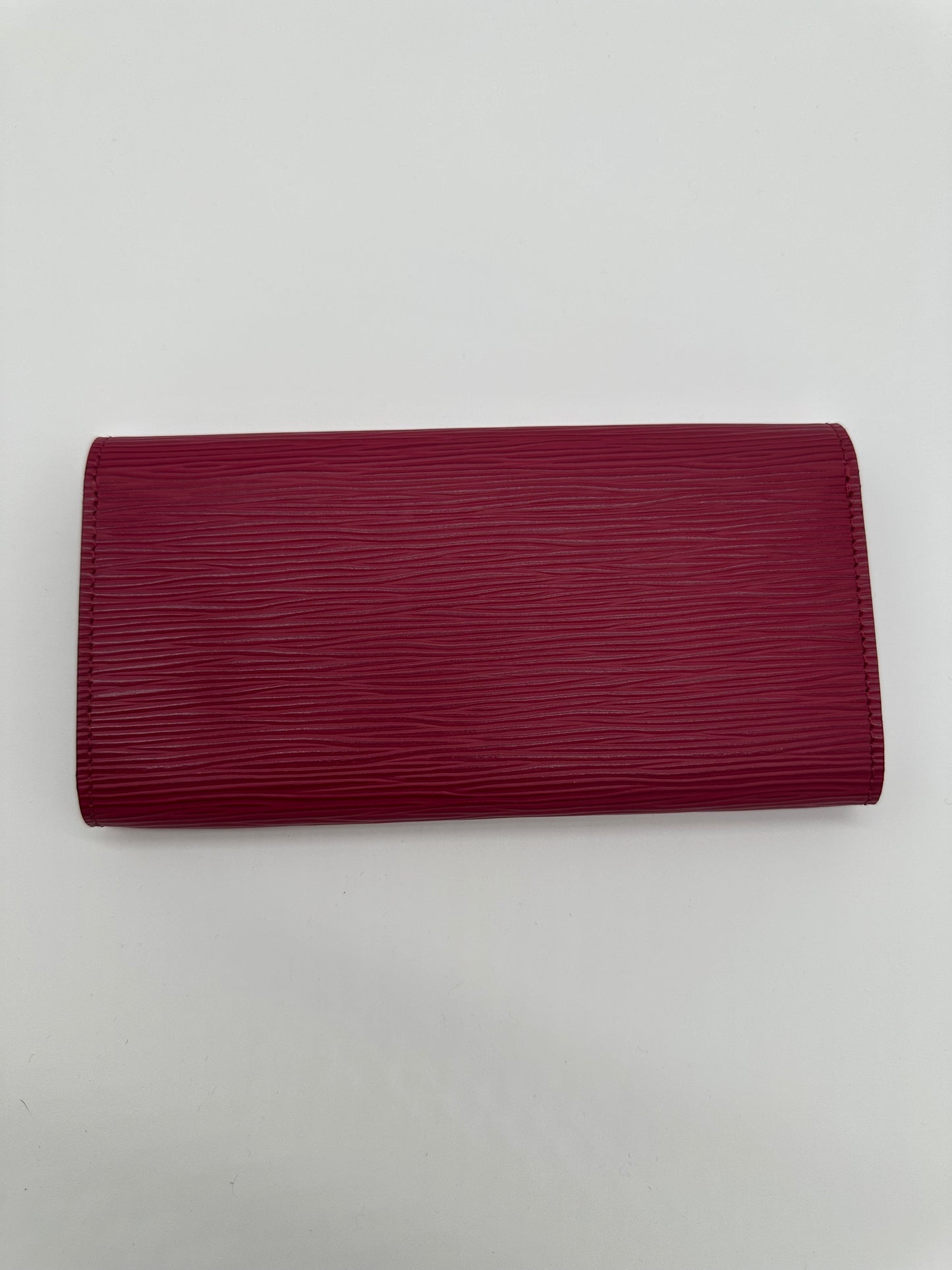Luxury Soluciens Pre-owned Louis Vuitton epi-leather Sara wallet raspberry
