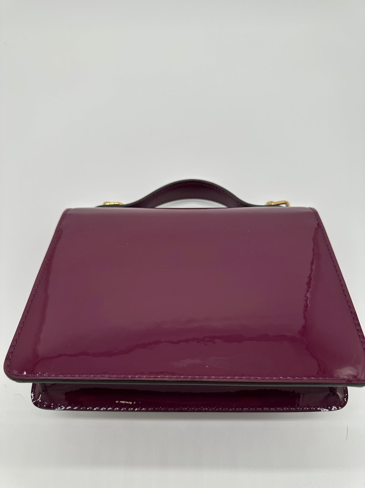 Luxury Soluciens Pre-owned Louis Vuitton patent leather two way crossbody bag