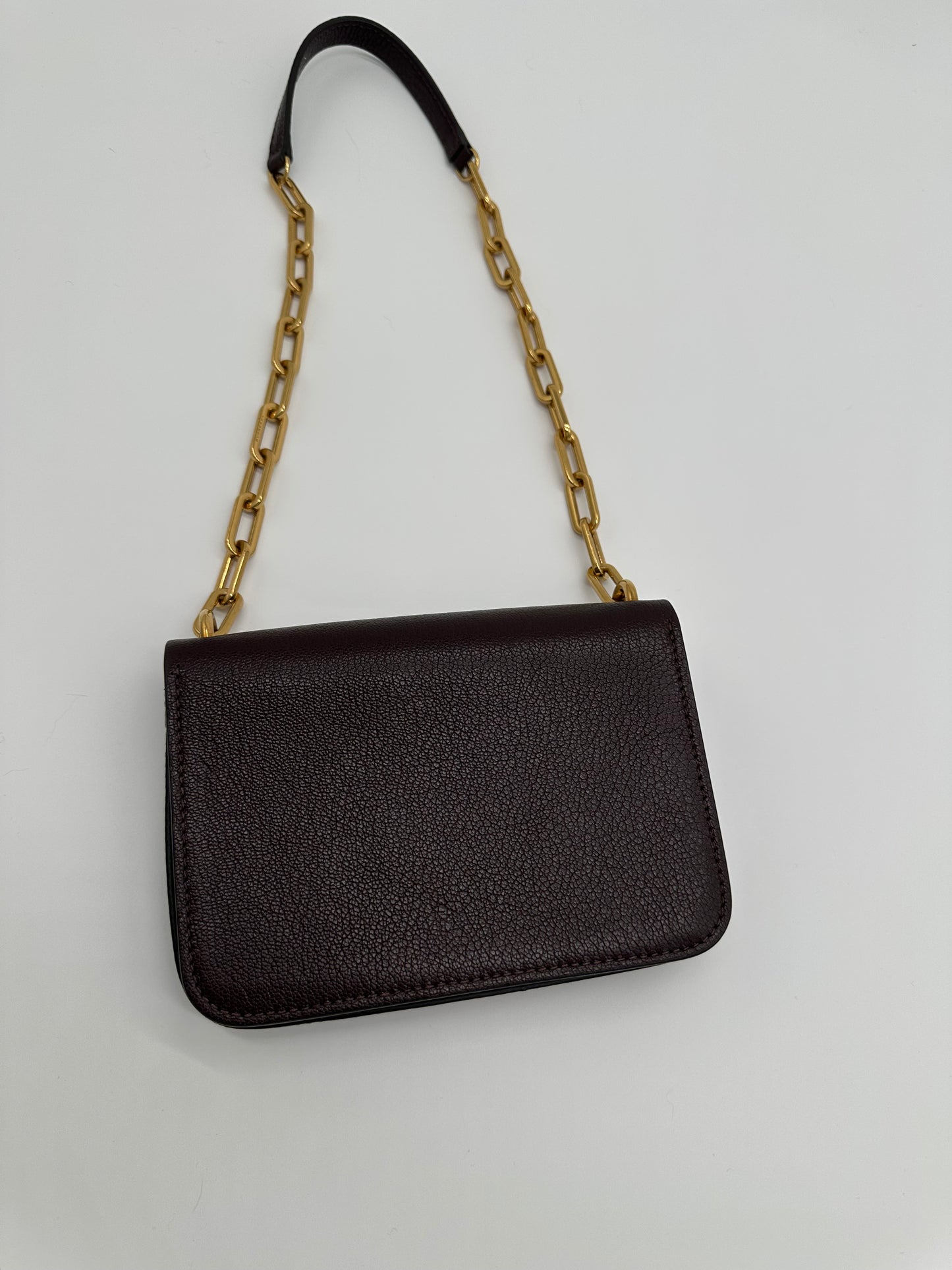 Luxury Soluciens Pre-owned Burberry D-ring crystal encrusted leather chain bag