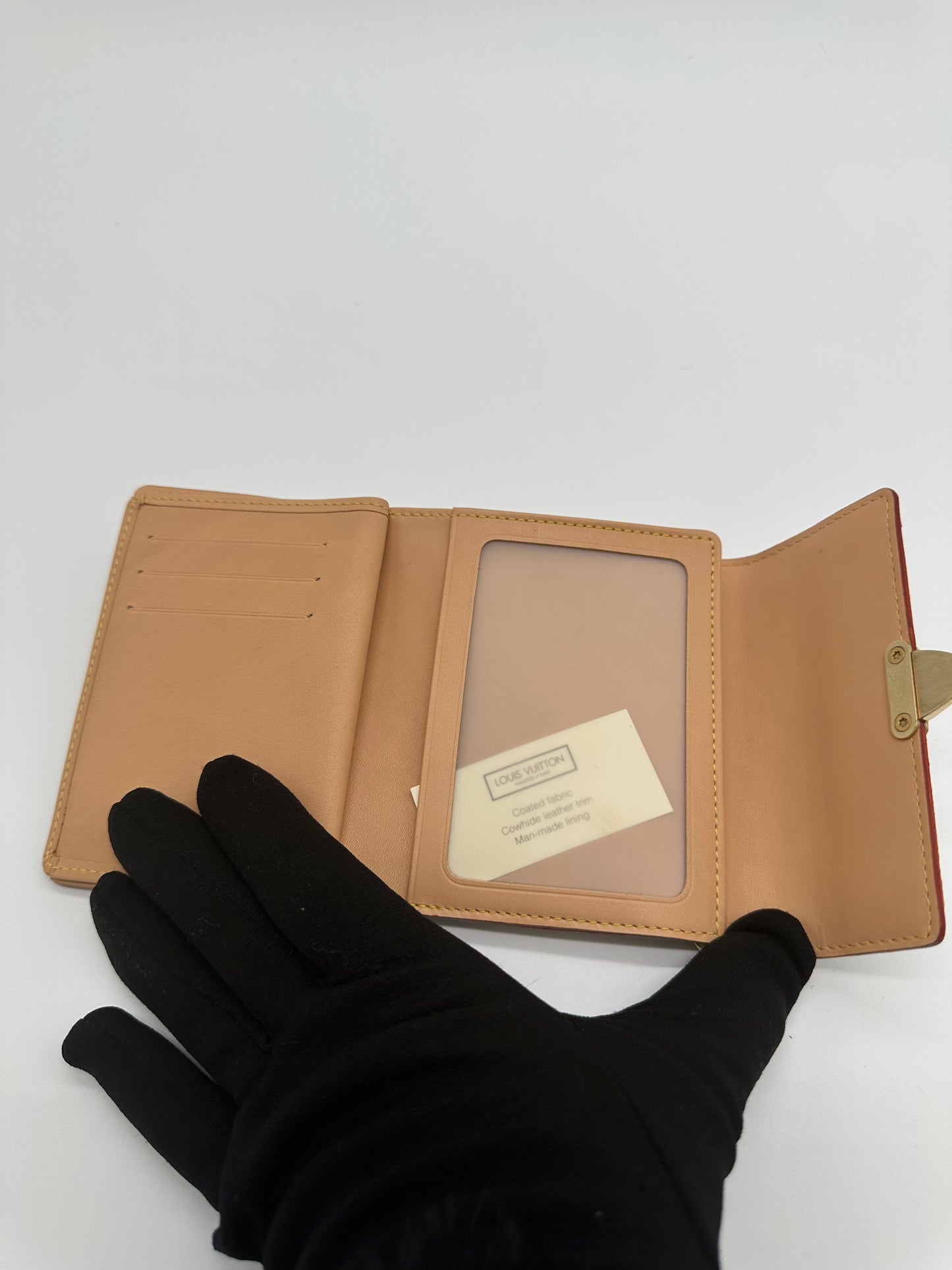 Luxury Soluciens Pre-owned Louis Vuitton multi-color tri-fold wallet in white