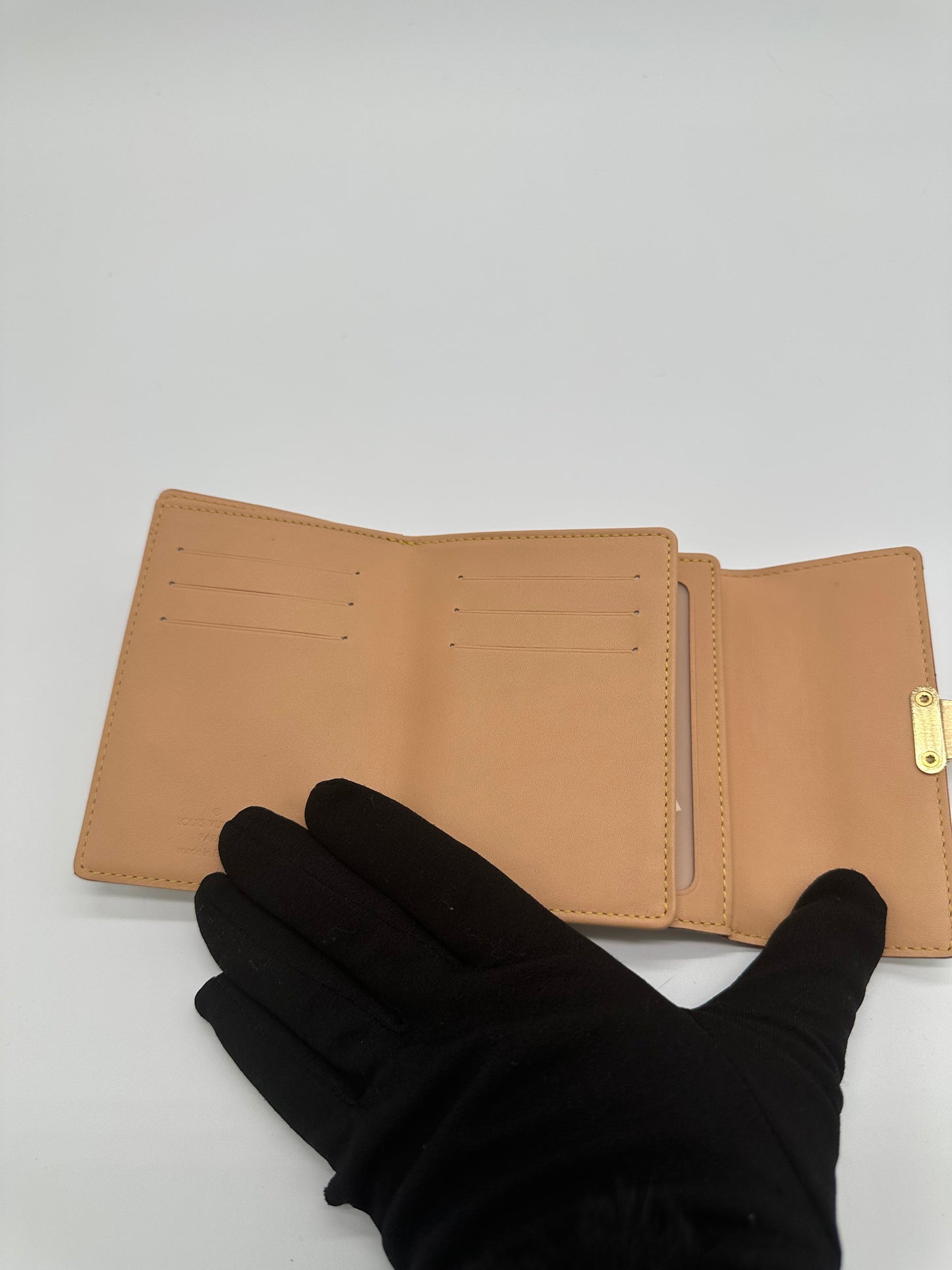 Luxury Soluciens Pre-owned Louis Vuitton multi-color tri-fold wallet in white