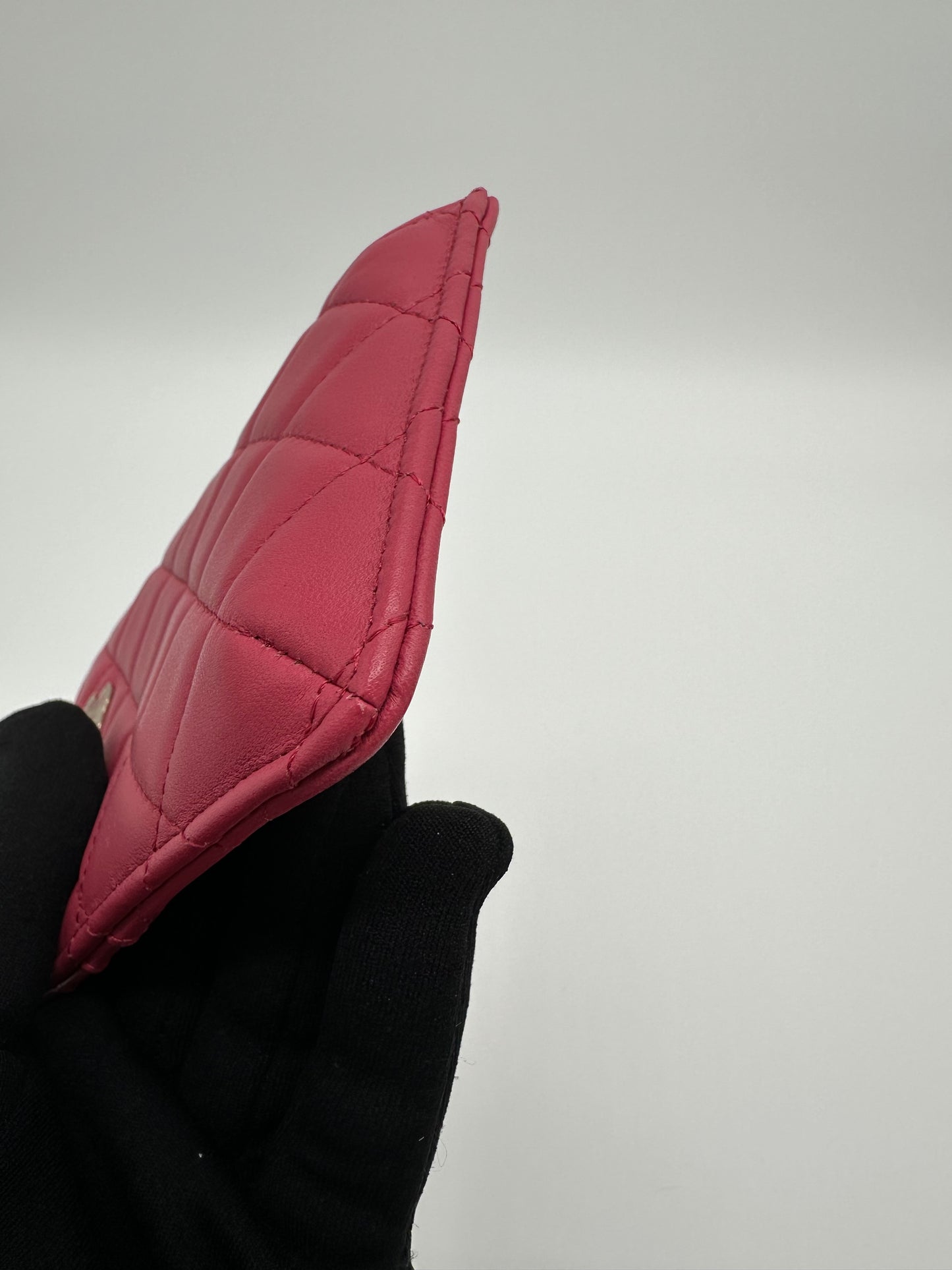 Luxury Soluciens Pre-owned Chanel lambskin wallet/clutch in deep dusty rose