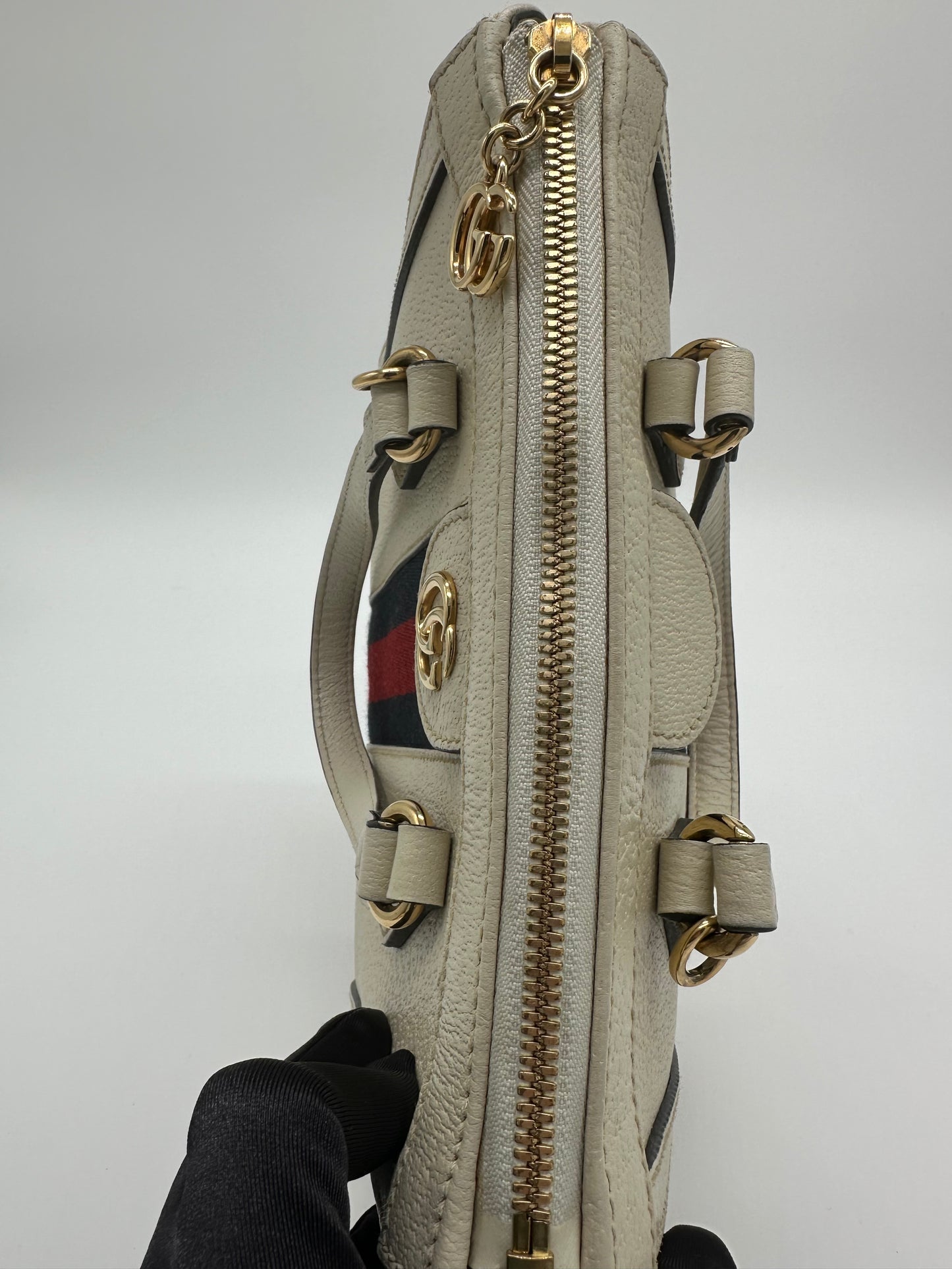 Luxury Soluciens Pre-owned Gucci Ophedia leather small tote