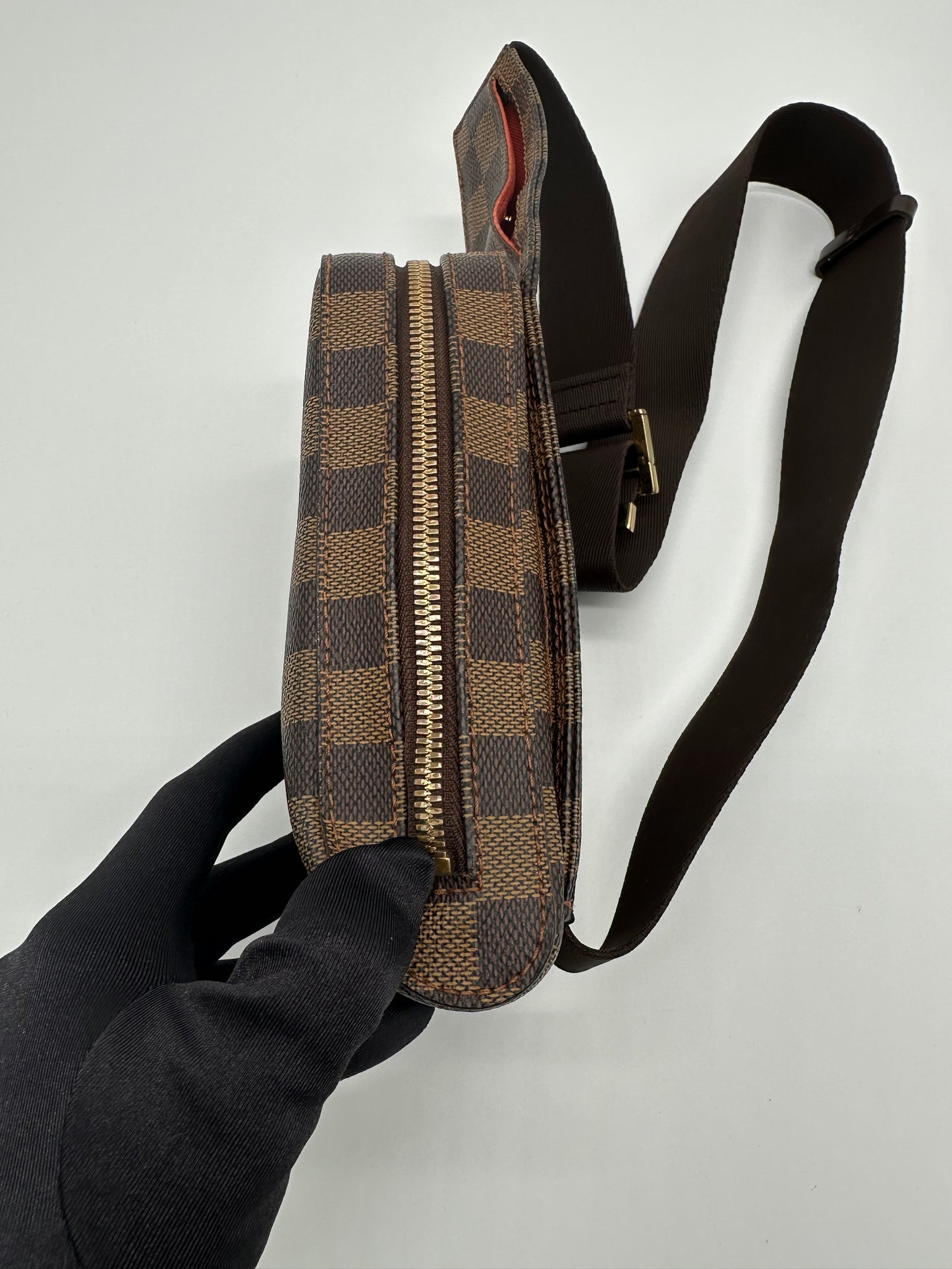 Luxury Soluciens Pre-owned Louis Vuitton Damier Ebene Geronimos bum bag