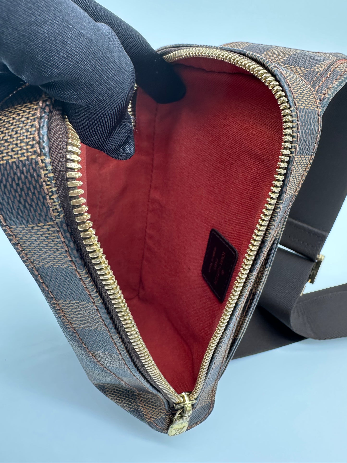 Luxury Soluciens Pre-owned Louis Vuitton Damier Ebene Geronimos bum bag