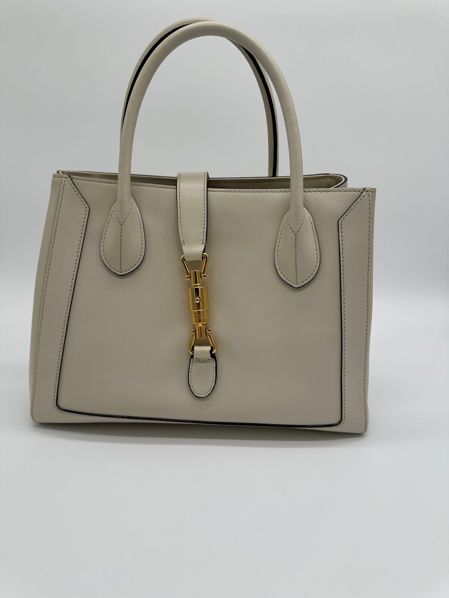Luxury Soluciens Pre-Owned Gucci Medium tote in Off White Leather