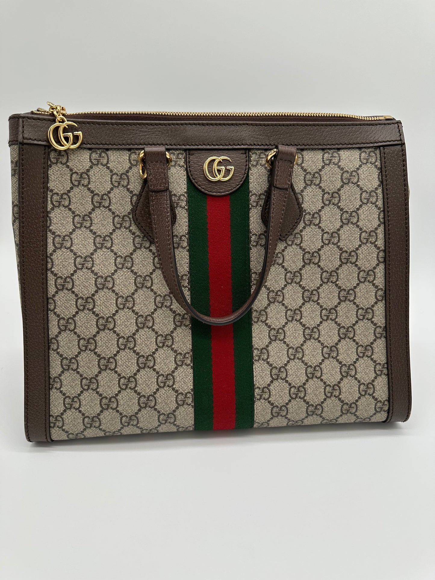 Luxury Soluciens Pre-Owned Gucci Medium GG Supreme Ophidia Tote