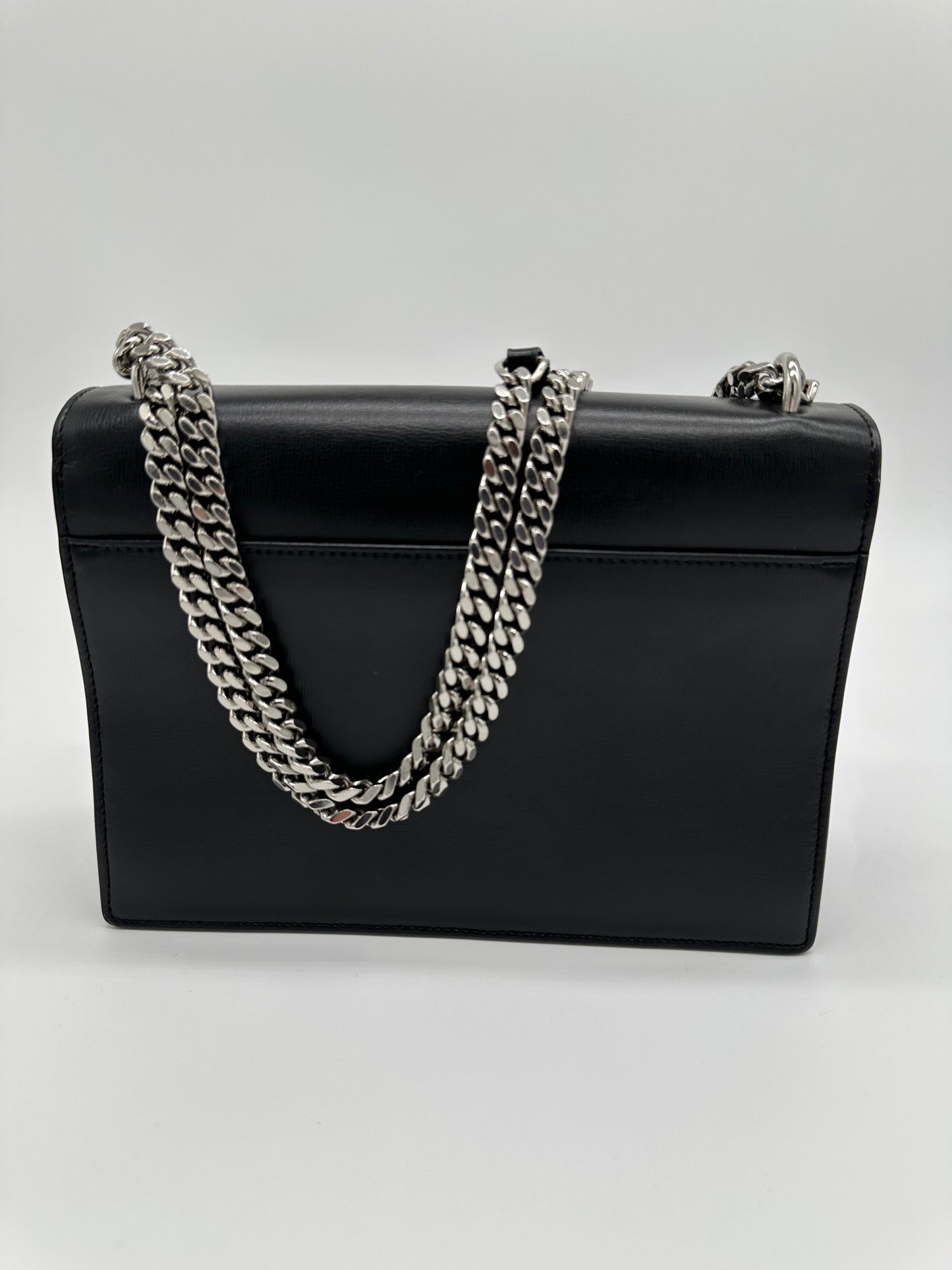 Luxury Soluciens Pre-Owned YSL Sunset Bag in Black Leather