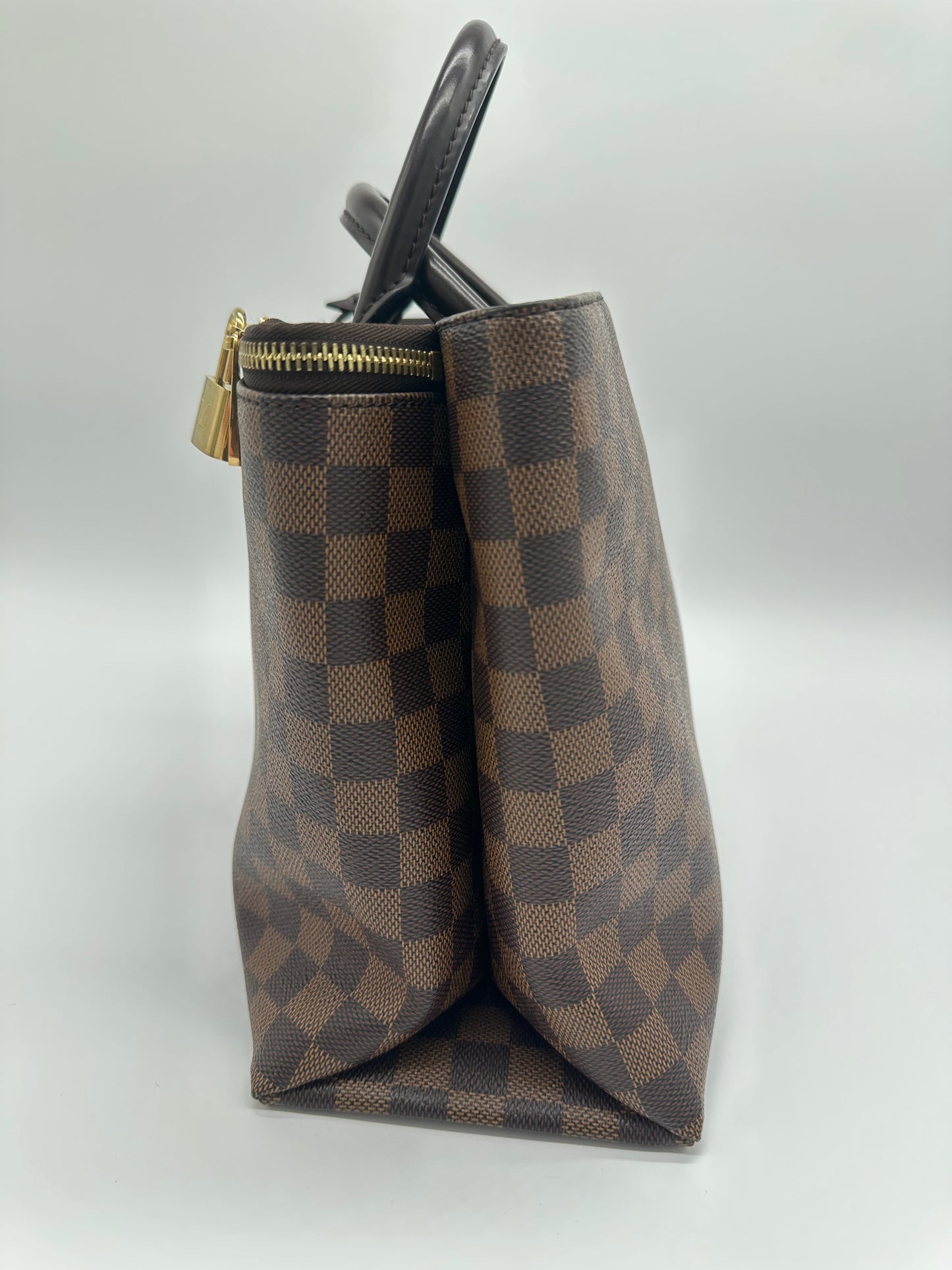 Luxury Soluciens Pre-Owned Damier Ebene Zipper tote with Lock and Key