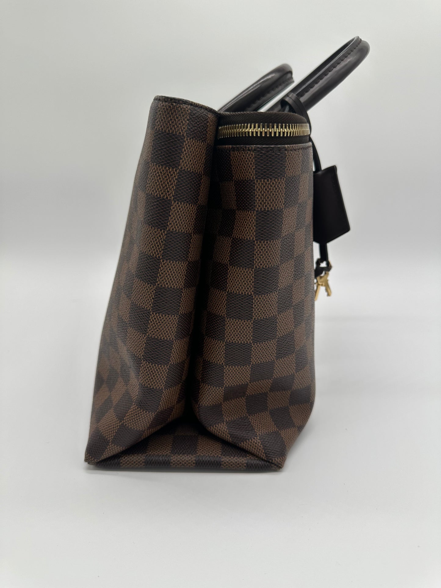 Luxury Soluciens Pre-Owned Damier Ebene Zipper tote with Lock and Key