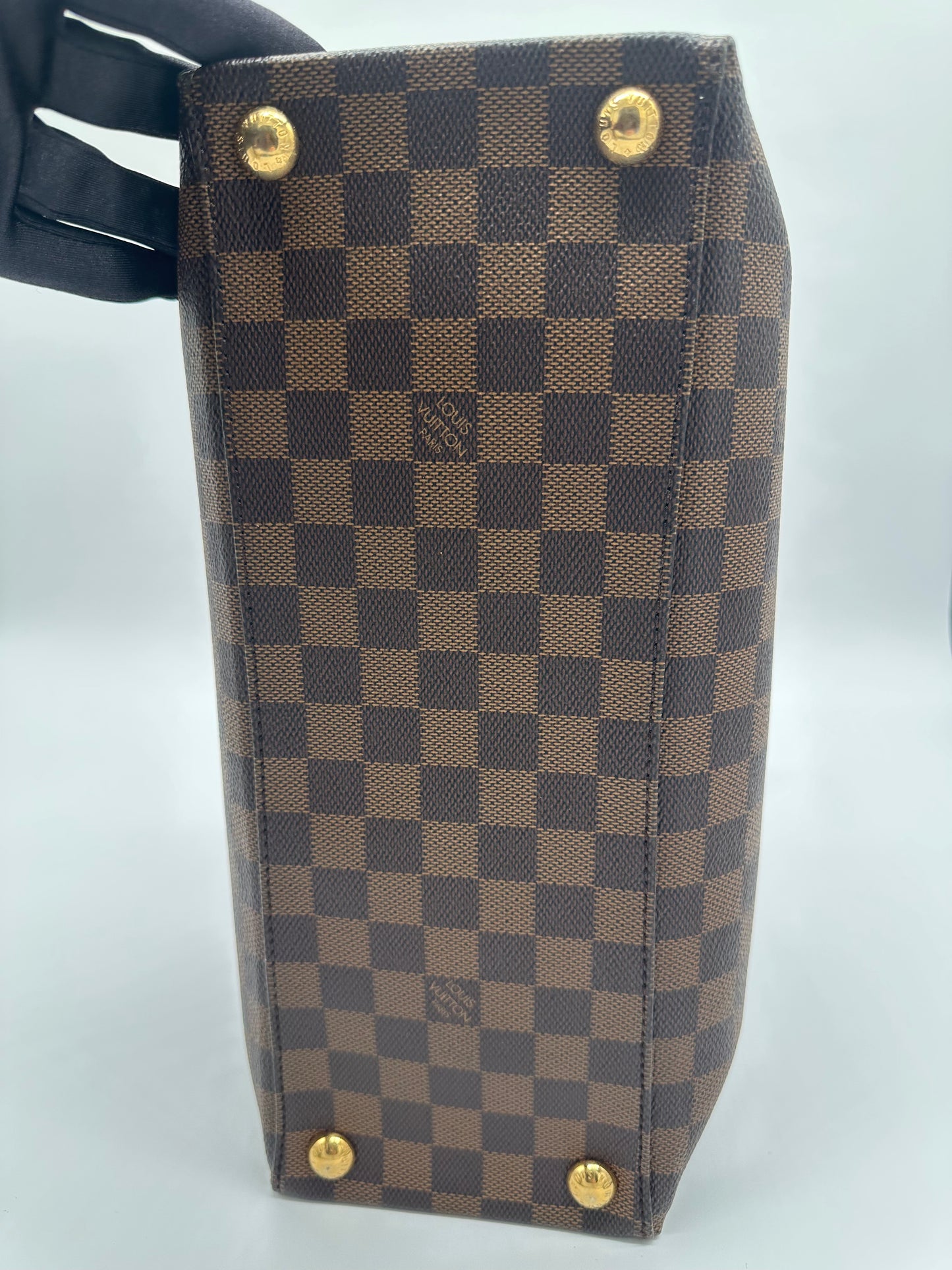Luxury Soluciens Pre-Owned Damier Ebene Zipper tote with Lock and Key