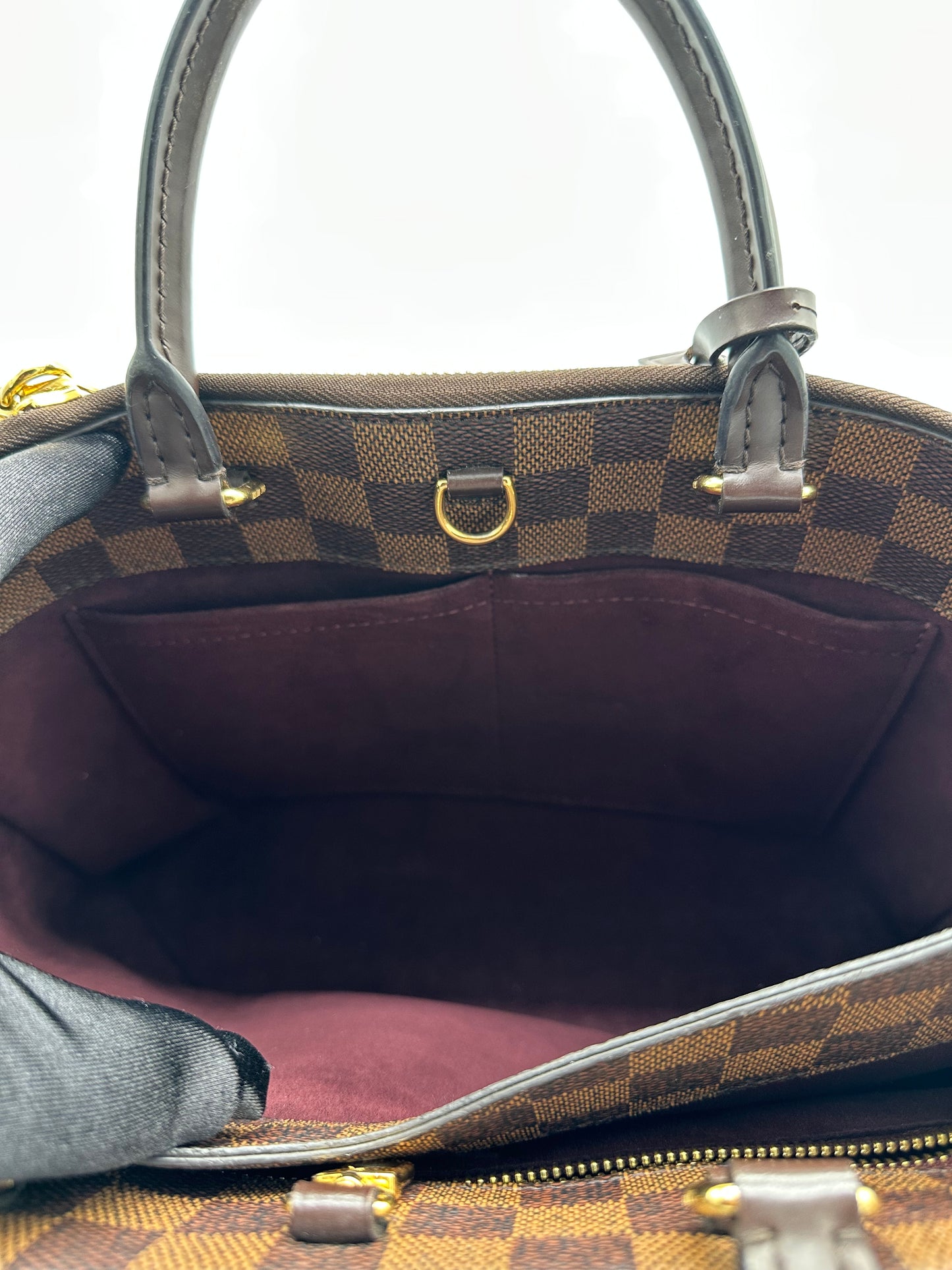 Luxury Soluciens Pre-Owned Damier Ebene Zipper tote with Lock and Key