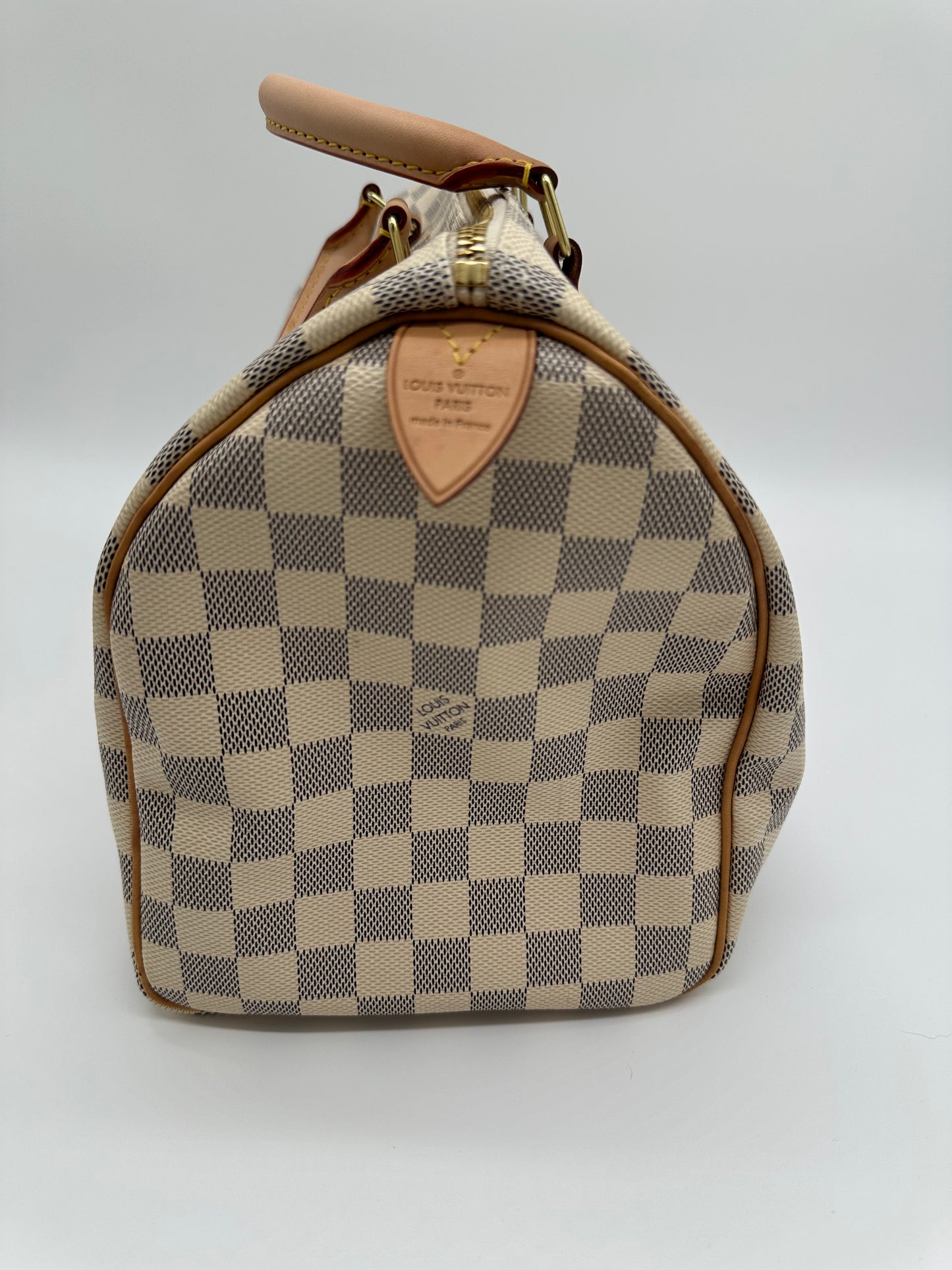 Luxury Soluciens Pre-Owned Louis Vuitton Speedy 30 in Damier Azur