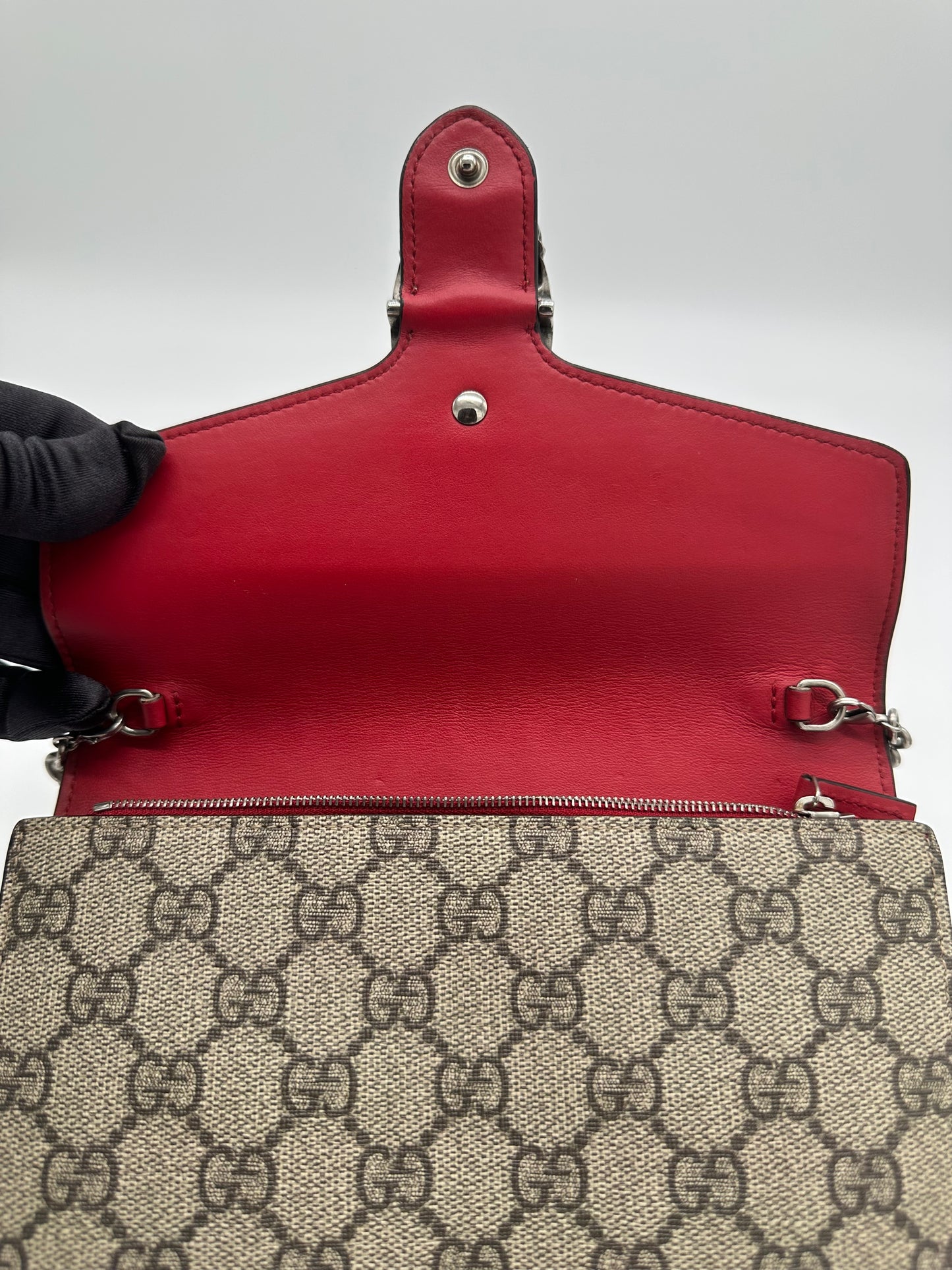 Luxury Soluciens Pre-Owned Gucci Dionysis Wallet on a Chain in Coated Canvas Monogram