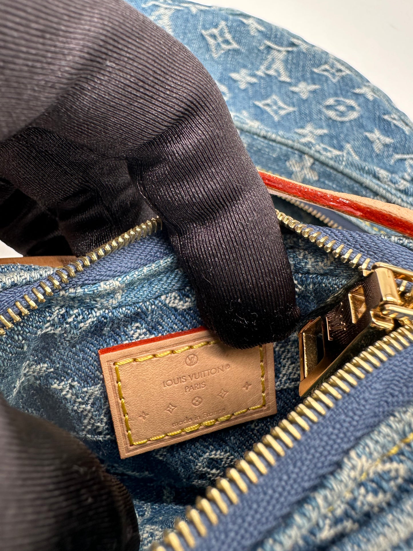 Luxury Soluciens Pre-owned Louis Vuitton Denim Double Croissant