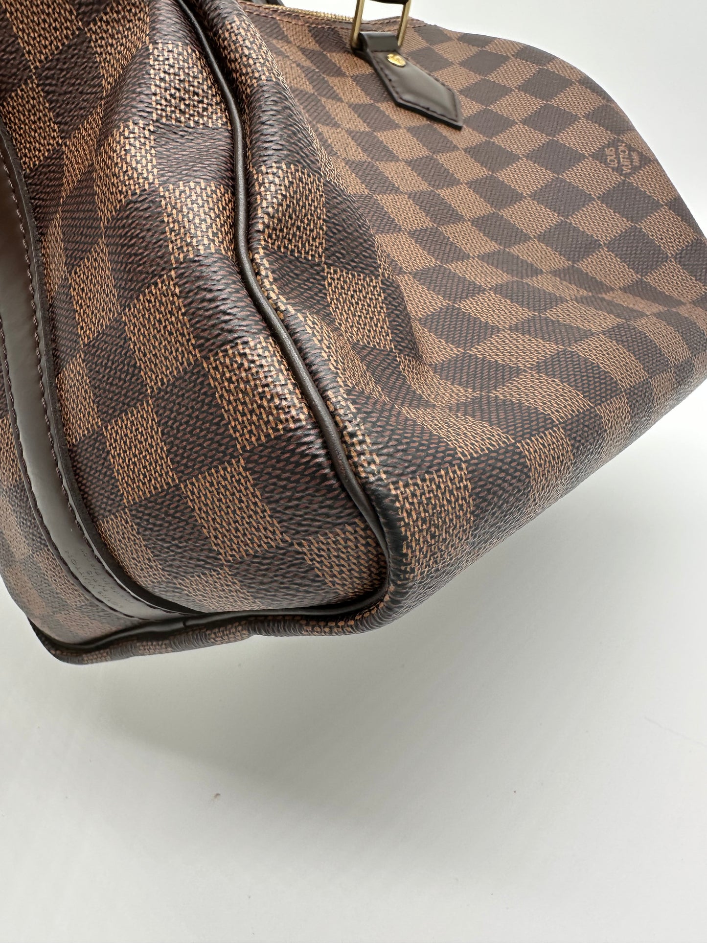 Luxury Soluciens Pre-Owned Louis Vuitton Damier Ebene Speedy Bandolier 25