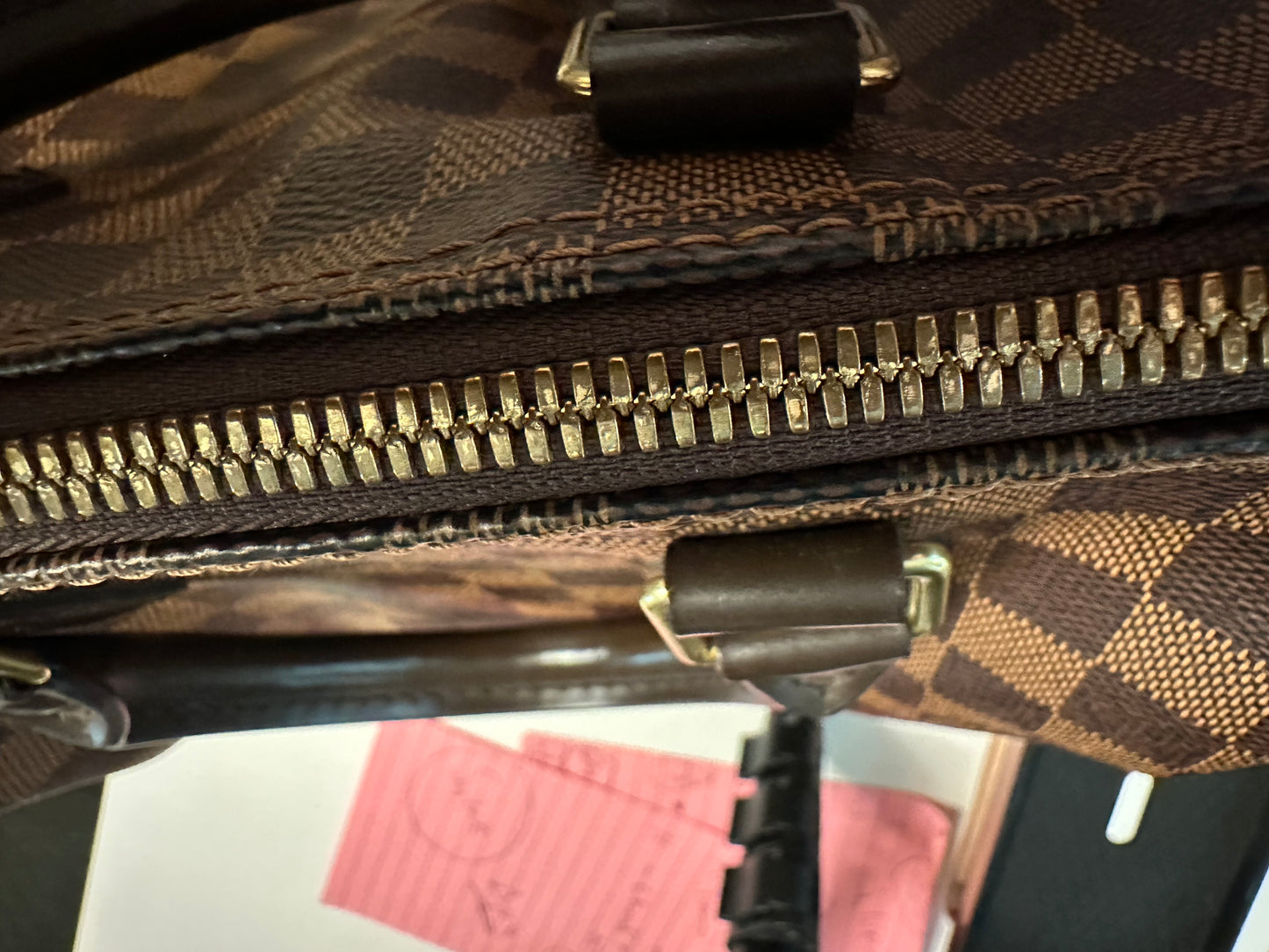 Luxury Soluciens Pre-Owned Louis Vuitton Damier Ebene Speedy Bandolier 25
