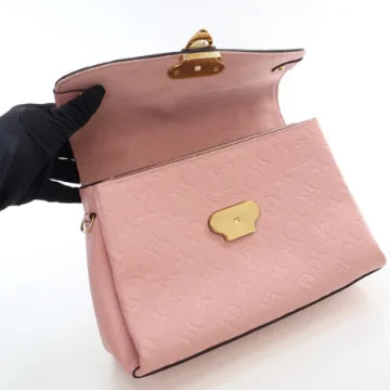 Luxury Soluciens Pre-Owned Louis Vuitton Empreinte Georges BB in Pink Leather