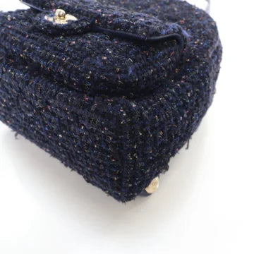 Luxury Soluciens Pre-Owned Chanel Fantasy Navy Tweed Backpack