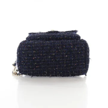 Luxury Soluciens Pre-Owned Chanel Fantasy Navy Tweed Backpack
