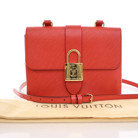 Luxury Soluciens Pre-Owned Louis Vuitton Locky BB in Red Epi-Leather