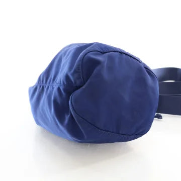 Luxury Soluciens Pre-Owned Prada Nylon Bucket Bag in Blue