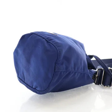 Luxury Soluciens Pre-Owned Prada Nylon Bucket Bag in Blue
