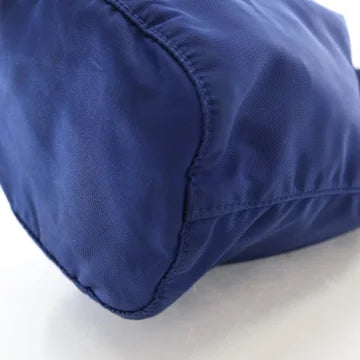 Luxury Soluciens Pre-Owned Prada Nylon Bucket Bag in Blue