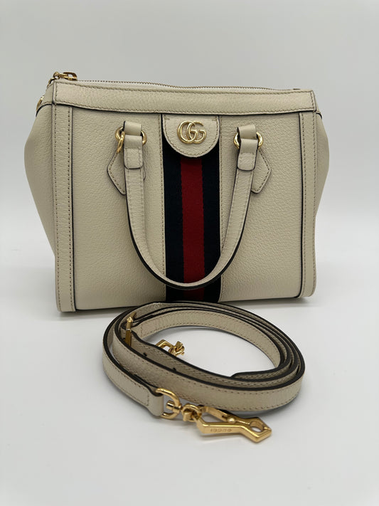 Luxury Soluciens Pre-owned Gucci Ophedia leather small tote