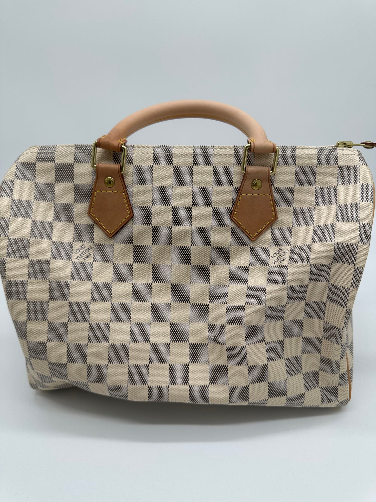 Luxury Soluciens Pre-Owned Louis Vuitton Speedy 30 in Damier Azur