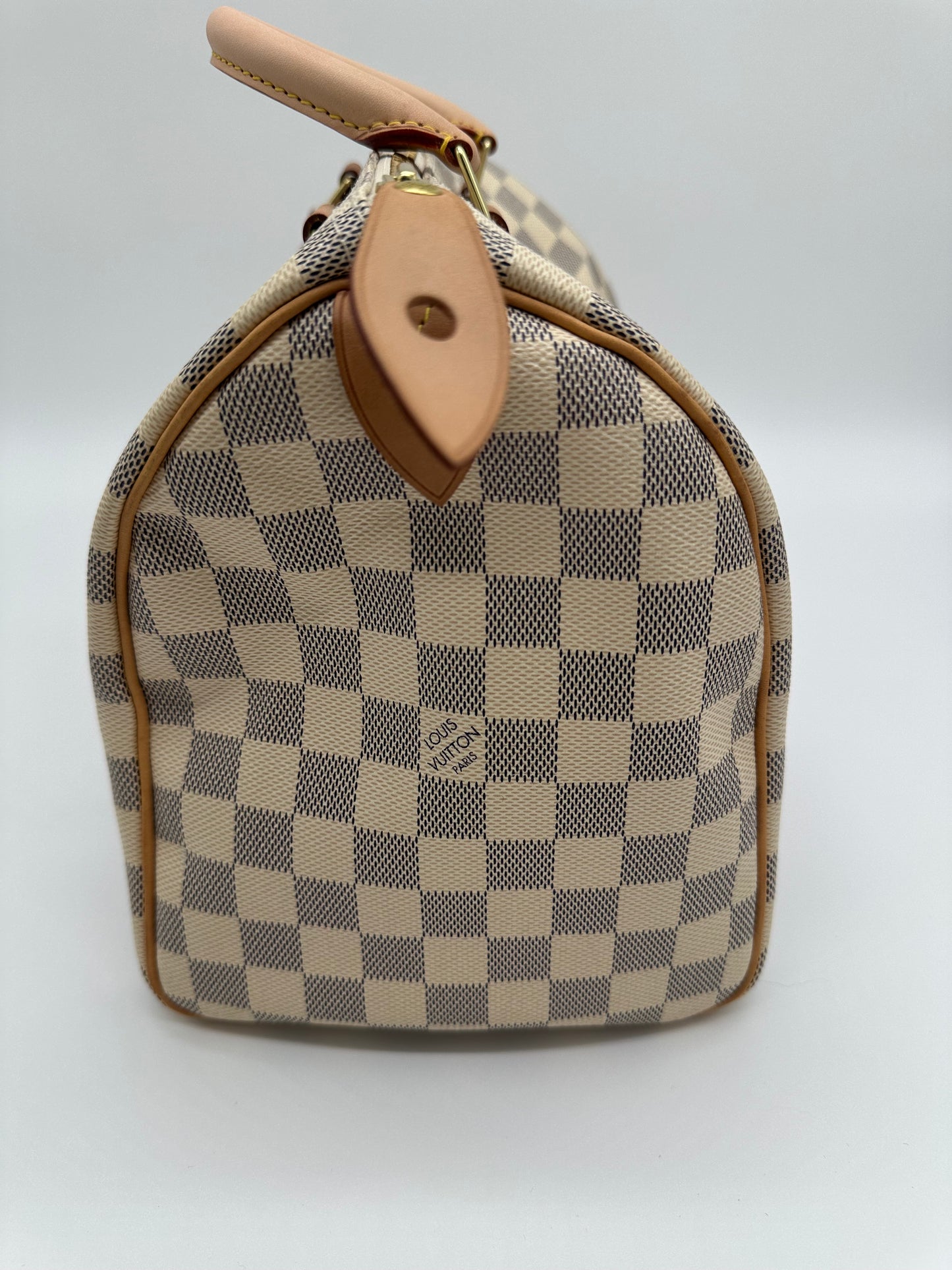 Luxury Soluciens Pre-Owned Louis Vuitton Speedy 30 in Damier Azur
